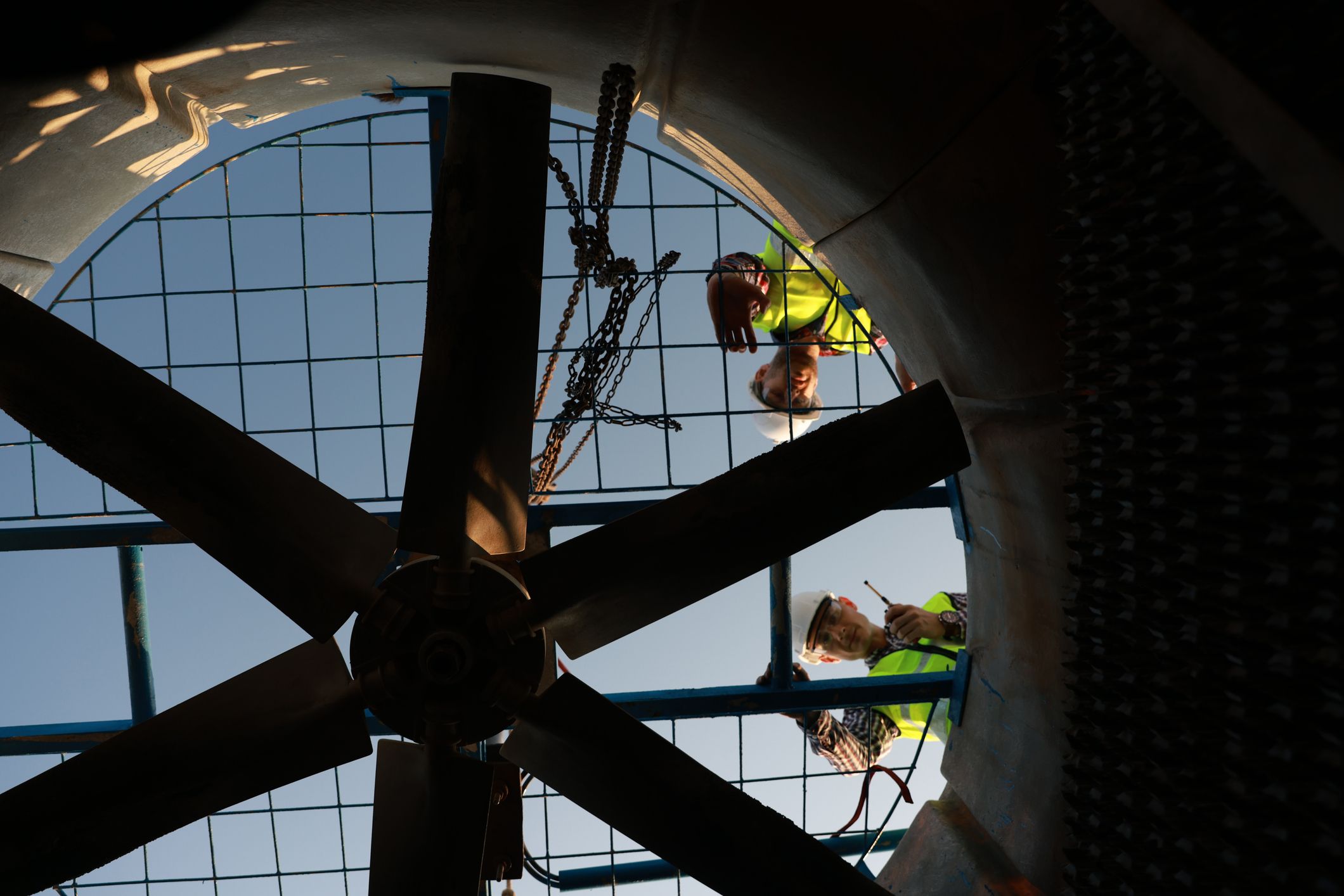 Men looking down....